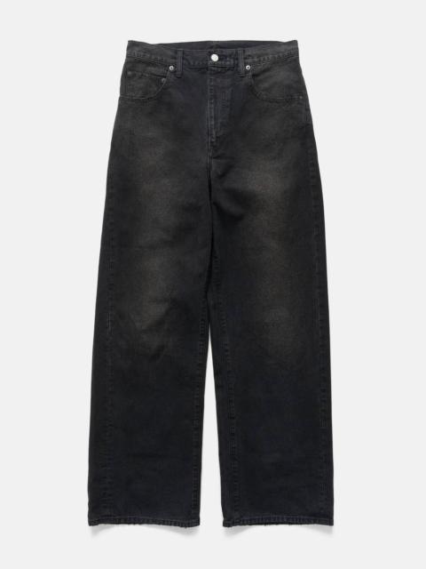 ssstein Sulfur Dyed Oxford Vintage Wide Pants Black