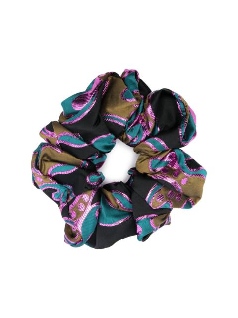 Giga abstract-pattern scrunchie