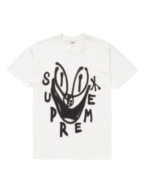 Supreme Supreme FW18 Smile Tee White Graffiti Smiling Face Printing Short Sleeve Unisex SUP-FW18-1207