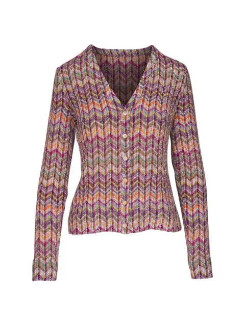 zigzag sequined cardigan