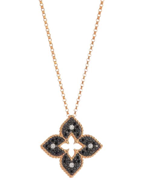 ROBERTO COIN Women's Venetian Princess 18K Rose Gold, Black & White Diamond Petite Pendant Necklace - Rose Gold
