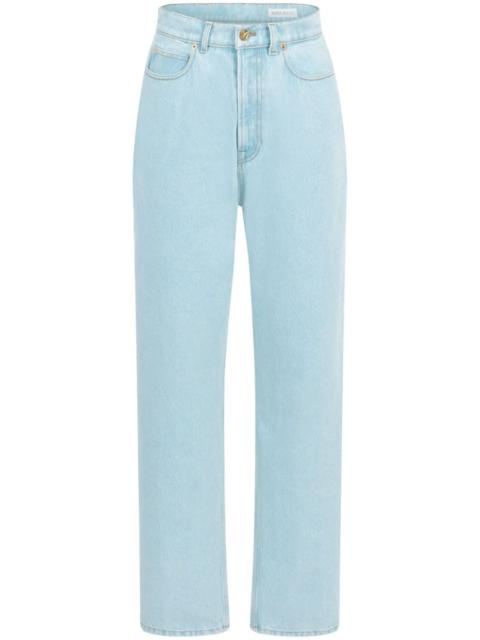 NINA RICCI logo-patch high-rise boyfriend jeans