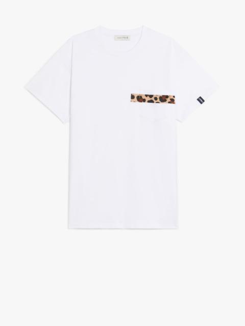 Mackintosh WHITE X LEOPARD COTTON T-SHIRT | GJM-206