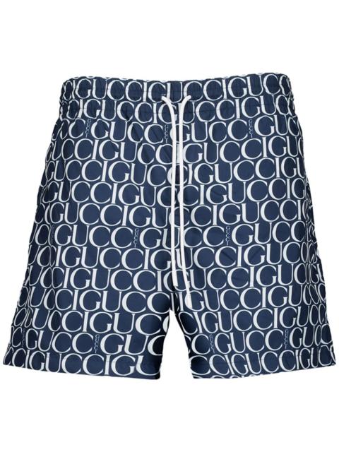 GUCCI monogram-print swim shorts