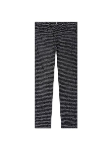 GIVENCHY SKINNY FIT TROUSERS W/ ALL OVER GIVENCHY - DARK GREY