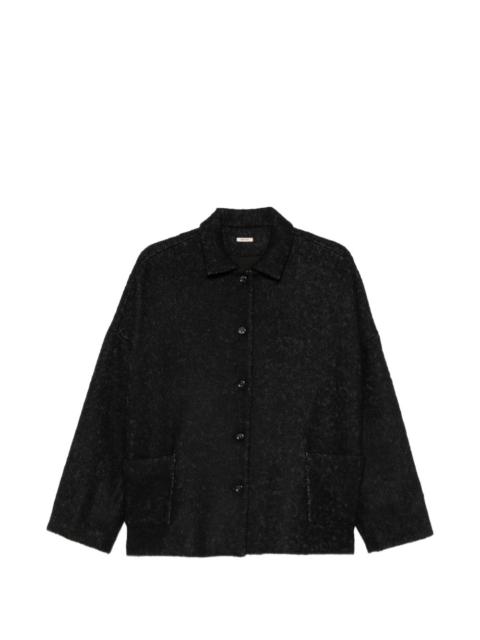 apuntob herringbone-pattern front-button jacket