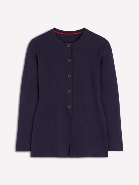 BODEN Joanna Fitted Knitted Jacket-Navy