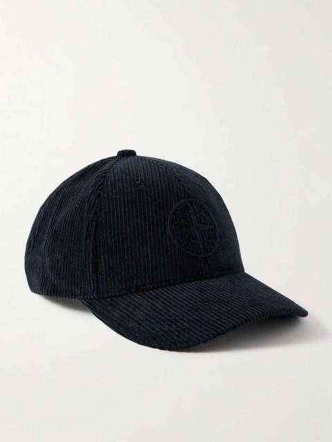 Stone Island Logo-Embroidered Cotton-Corduroy Baseball Cap