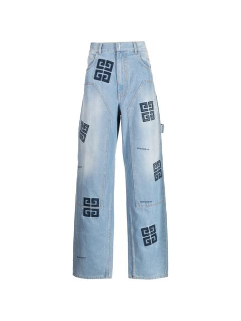 Givenchy signature 4G-motif high-waisted jeans