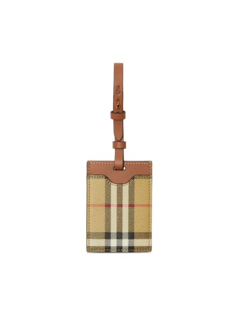 Burberry House-check leather luggage tag