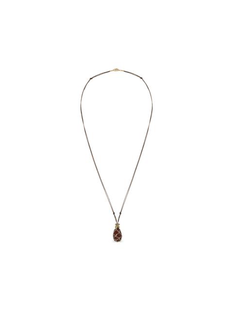 ROXANNE ASSOULIN netted stone-pendant necklace