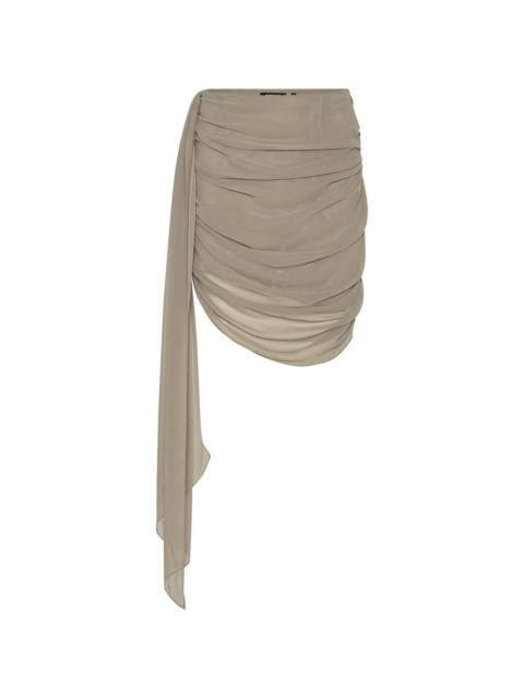 ROTATE chiffon draped mini skirt