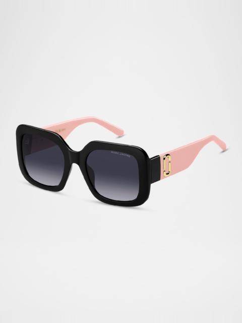 Marc Jacobs J Marc Logo Acetate Square Sunglasses