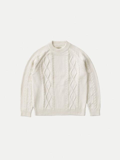 Nudie Jeans Jenny Cable Knit Chalk White