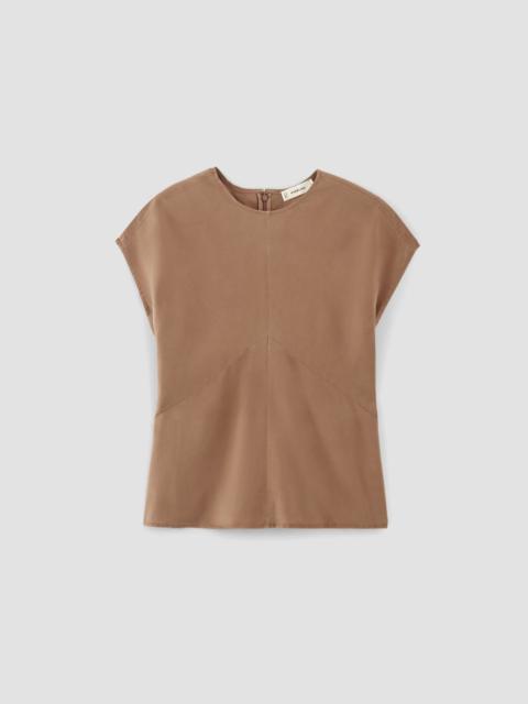EVERLANE THE DRAPE TOP IN BUTTERLITE