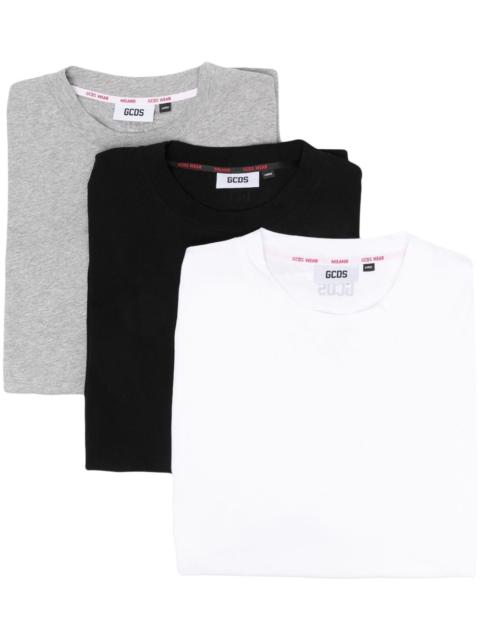 GCDS logo-print cotton T-shirt set