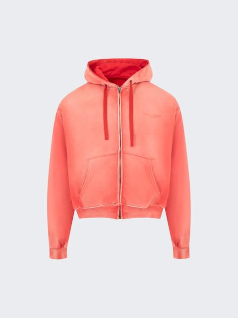 Maison Margiela Zipped Hooded Sweatshirt Vintage Red