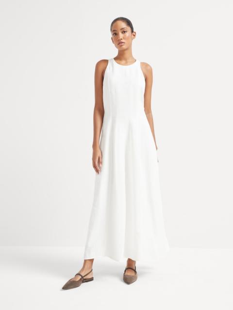 Brunello Cucinelli Viscose and linen fluid twill dress