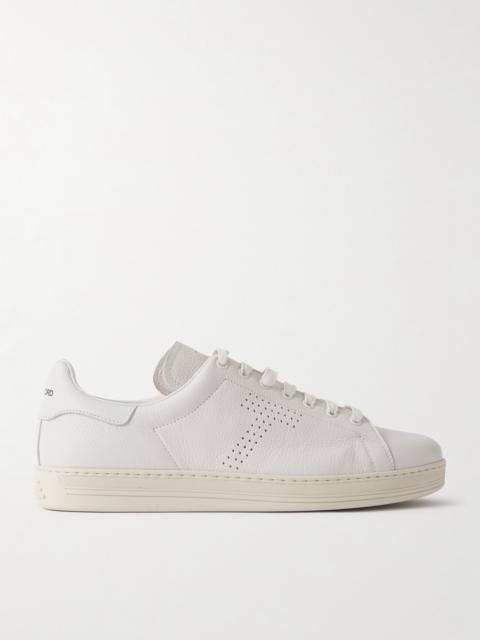 TOM FORD Warwick Perforated Full-Grain Leather Sneakers