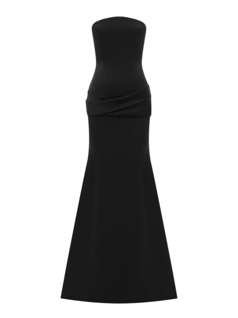 ALEX PERRY Strapless Corseted Gown black