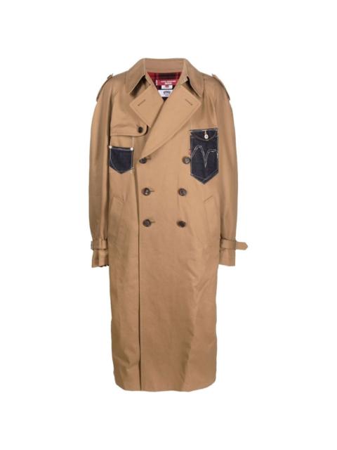 Junya Watanabe MAN patchwork double-breasted coat