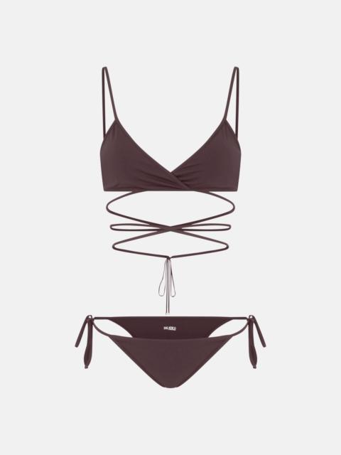 THE ATTICO DARK BROWN BIKINI