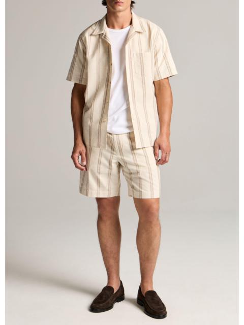 Vince Cove Stripe Cotton-Hemp Short