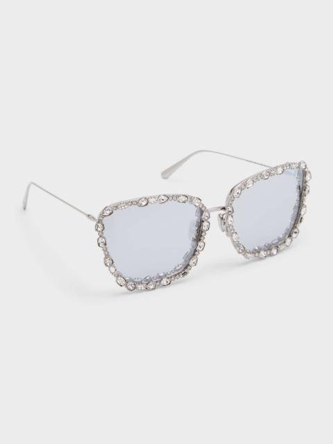Dior MissDior B2U Crystal-Embellished Metal Butterfly Sunglasses