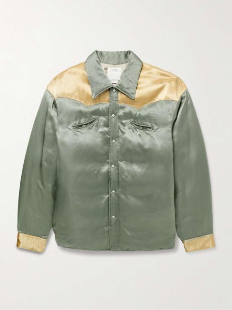 visvim Panelled Padded Satin Down Jacket
