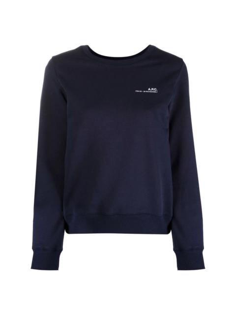 A.P.C. logo-print cotton sweatshirt