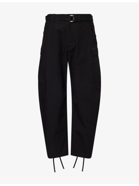 sacai Rip Stop Relaxed-Fit Cotton-Blend Cargo Trousers