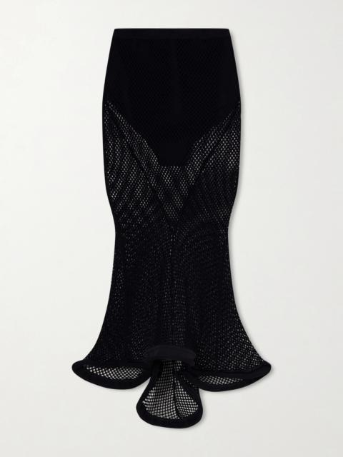 Givenchy Ruffled Mesh Midi Skirt