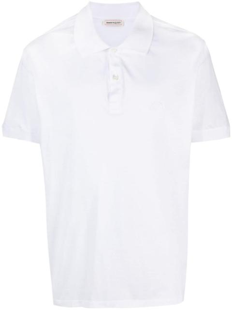Alexander McQueen logo-embroidered jersey polo shirt