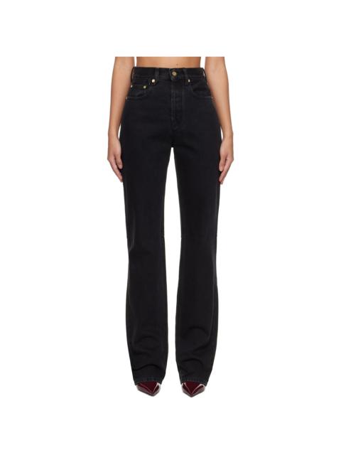 JACQUEMUS Black 'The straight de-Nîmes' Jeans