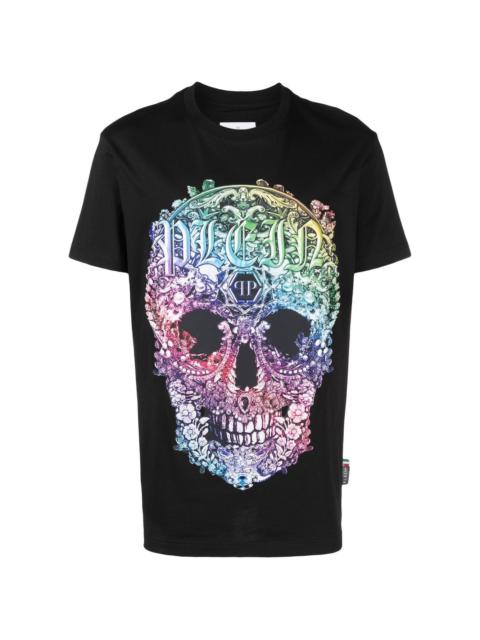 baroque skull-print T-shirt