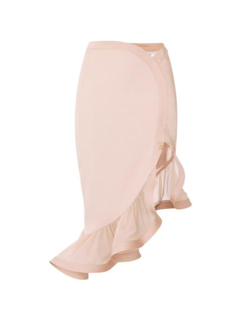 ELISABETTA FRANCHI satin fabrics with flounce skirt