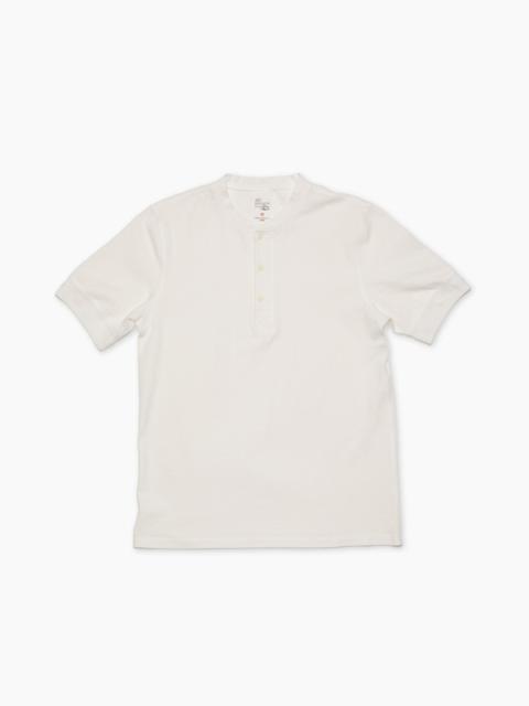 Short Sleeve Henley T-Shirt Ecru