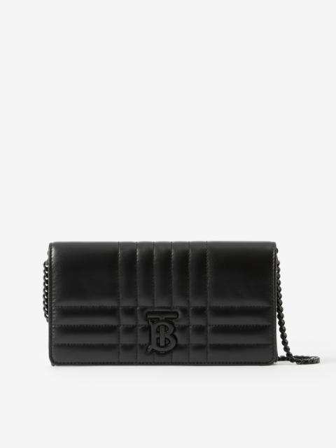 Burberry Quilted Leather Lola Wallet with Detachable Strap