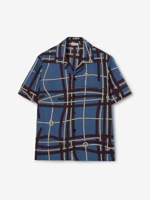 Burberry Relaxed Fit Knot Check Cotton Shirt
