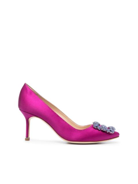 Hangisi 70mm silk-satin pumps