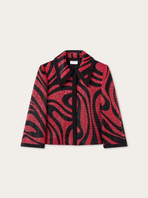 PUCCI PRINTED RAFIA NET JACKET
