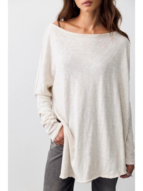 FREE PEOPLE We The Free Nyla Off-The-Shoulder Long Sleeve Tee