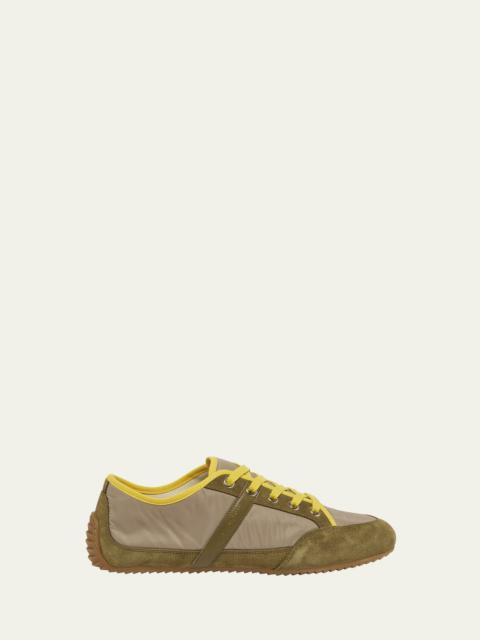 Givenchy Men's Slim Nylon and Suede Low-Top Sneakers