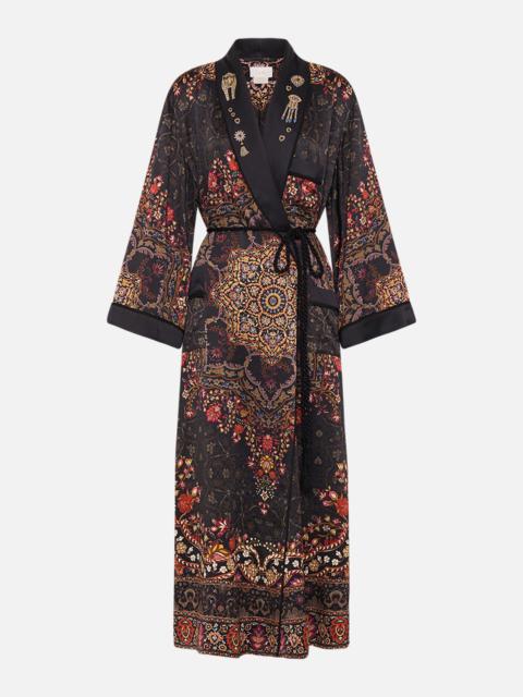 LONG ROBE WITH FLARED SLEEVE