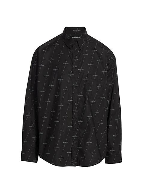 BALENCIAGA oversized logo print shirt