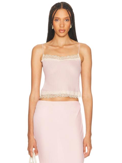 HELSA Viscose Georgette Cami With Lace