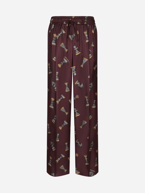 Dolce & Gabbana Silk jogging pants