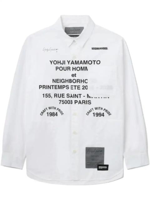 Yohji Yamamoto x Neighborhood printed shirt