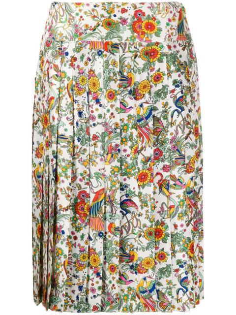 TORY BURCH floral print pleated skirt