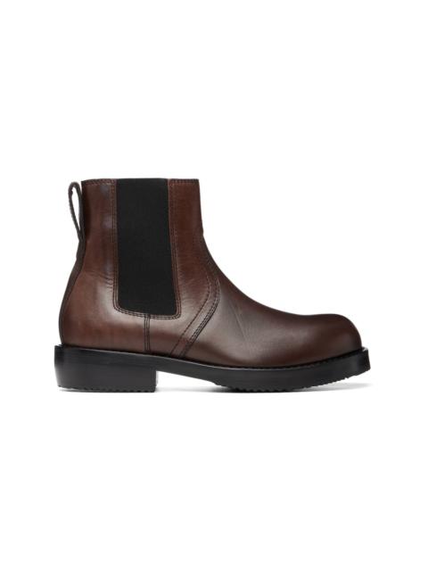 Dries Van Noten Brown Leather Chelsea Boots